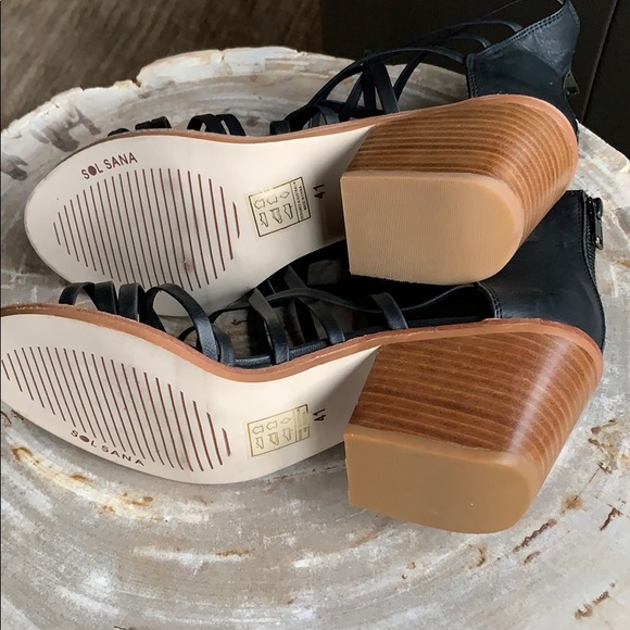 Sol Sana Jordan SS Heel Black 11 NEW - Picture 4 of 7